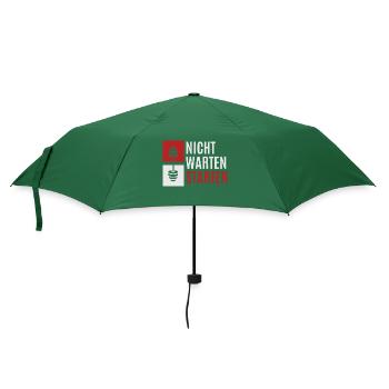 nicht warten starten 2 - Regenschirm (klein) - Flaschengrün - Vorne