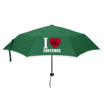 Ich liebe den Schiedsrichter Sport Fan - Regenschirm (klein) - Flaschengrün - Vorne