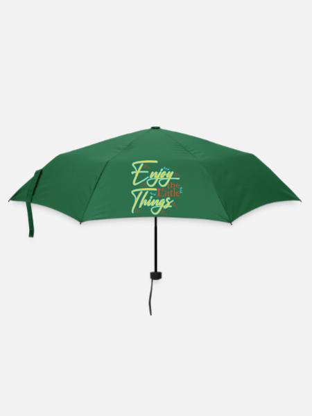 Genießen Sie die kleinen Dinge - Regenschirm (klein) - Flaschengrün