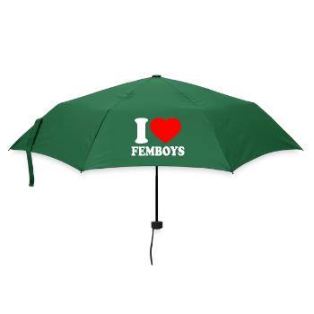 I love femboys - Regenschirm (klein) - Flaschengrün - Vorne
