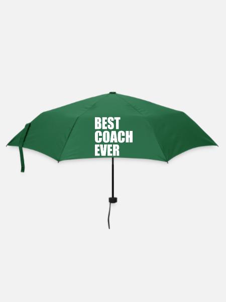 Best coach ever - Regenschirm (klein) - Flaschengrün