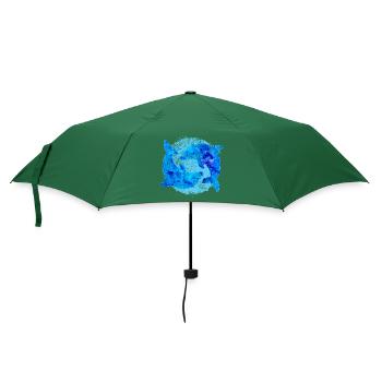 Delfine (Wasserfarben) - Regenschirm (klein) - Flaschengrün - Vorne