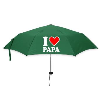 I love papa - Regenschirm (klein) - Flaschengrün - Vorne