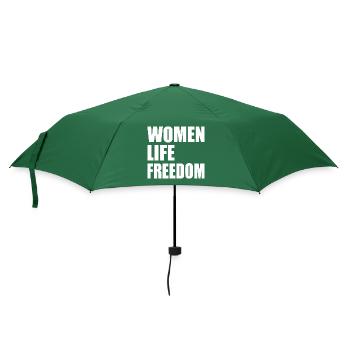 Women life freedom - Regenschirm (klein) - Flaschengrün - Vorne