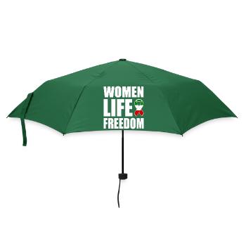 Women life freedom - Regenschirm (klein) - Flaschengrün - Vorne