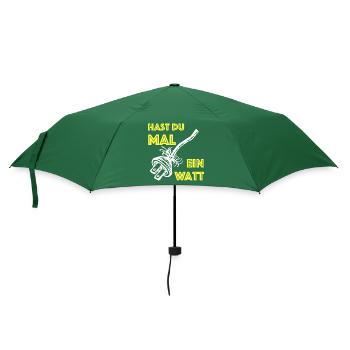 Hast du mal ein Watt | Energie sparen, Klimawandel - Regenschirm (klein) - Flaschengrün - Vorne