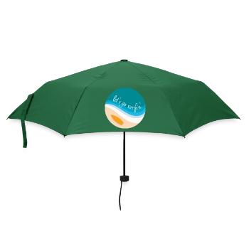 Let's go surfin' surfing Surfen (rundes Design) - Regenschirm (klein) - Flaschengrün - Vorne
