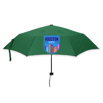 Houston Skyline Design für stolze Houstoner - Regenschirm (klein) - Flaschengrün - Vorne