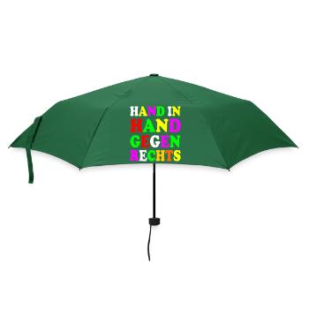 Hand in hand gegen rechts - Regenschirm (klein) - Flaschengrün - Vorne