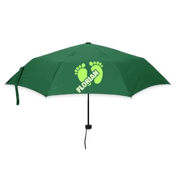 Geburt Florian - Regenschirm (klein) - Flaschengrün - Vorne