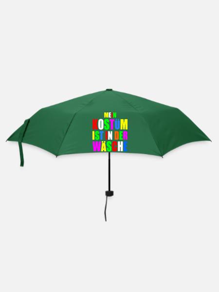 mein kostüm ist in der wäsche - Regenschirm (klein) - Flaschengrün