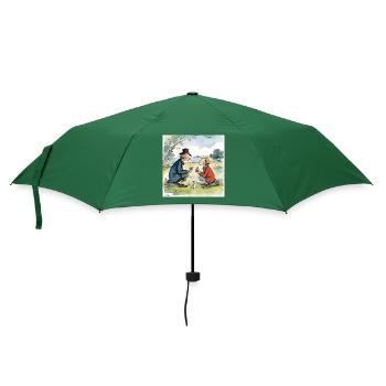 Ältere Freunde zusammen - Regenschirm (klein) - Flaschengrün - Vorne