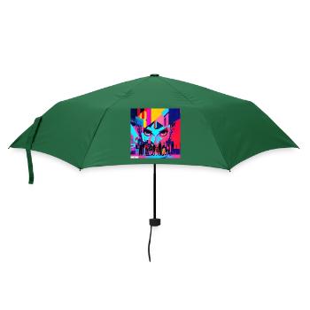 Freunde mit digitalem Blick - Regenschirm (klein) - Flaschengrün - Vorne