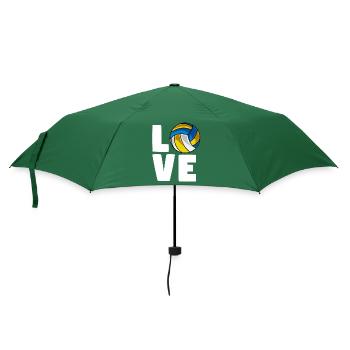 Volleyball Love Volleyball-Team Volleyballtrainer - Regenschirm (klein) - Flaschengrün - Vorne