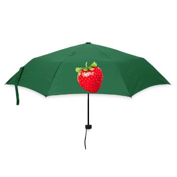 Erdbeere Erdbeeren für einen Erdbeer Liebhaber - Regenschirm (klein) - Flaschengrün - Vorne