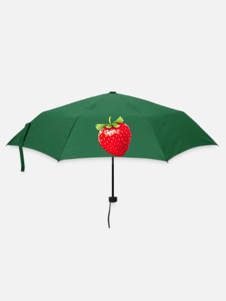 Erdbeere Erdbeeren für einen Erdbeer Liebhaber - Regenschirm (klein) - Flaschengrün