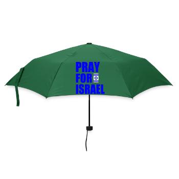 Pray for israel - Regenschirm (klein) - Flaschengrün - Vorne