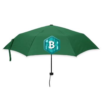 B Krypto Logo - Regenschirm (klein) - Flaschengrün - Vorne