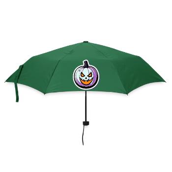 Kürbis Halloween Zeichnung - Regenschirm (klein) - Flaschengrün - Vorne