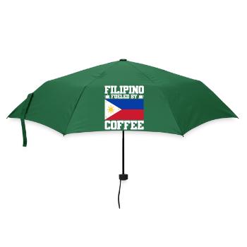 Philippinen Urlaub | Strand Filipino Geschenkidee - Regenschirm (klein) - Flaschengrün - Vorne