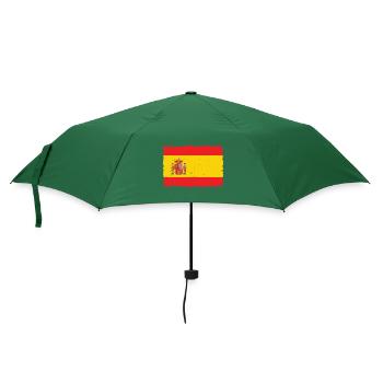 Flagge Spanien Grunge - Regenschirm (klein) - Flaschengrün - Vorne
