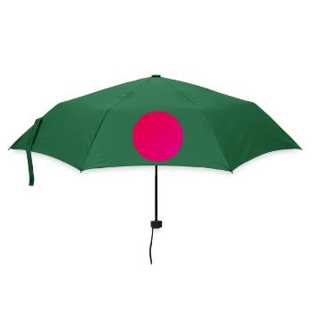 Kreis in warmen Rot - Regenschirm (klein) - Flaschengrün - Vorne