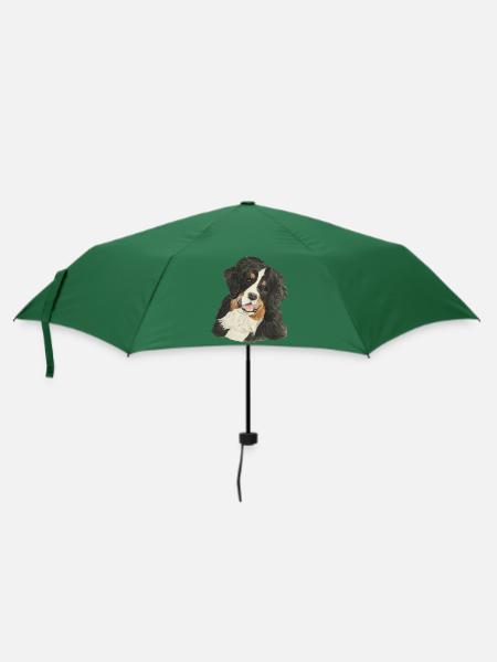 Berner Sennenhund - Regenschirm (klein) - Flaschengrün
