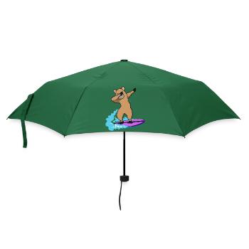 dab dabbing lama surfen animals weihnachten kinder - Regenschirm (klein) - Flaschengrün - Vorne