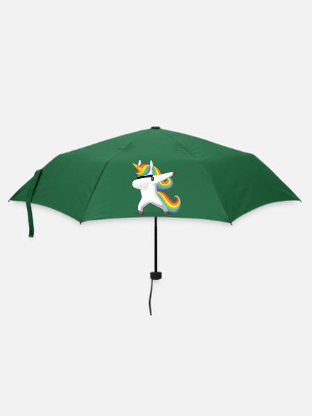 Dubbing Einhorn - Regenschirm (klein) - Flaschengrün