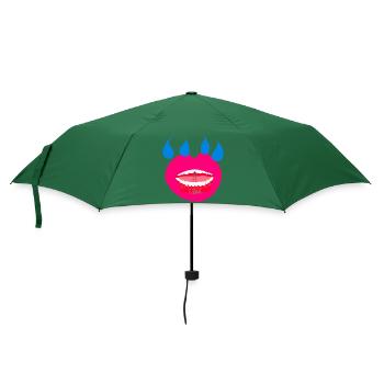 Lippen suchen Tränen v Liebe - Regenschirm (klein) - Flaschengrün - Vorne