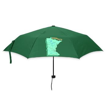 Karte von Minnesota Design für stolze Minnesotaner - Regenschirm (klein) - Flaschengrün - Vorne