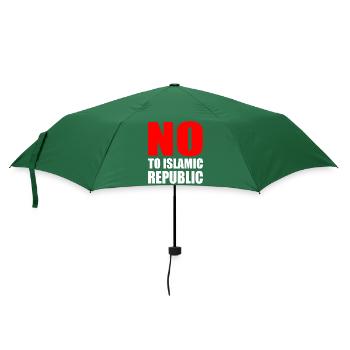 no to islamic republic - Regenschirm (klein) - Flaschengrün - Vorne