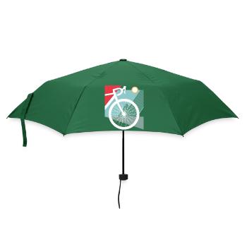Schotter, Mountainbike, Leidenschaft Radfahren, Radfahrer - Regenschirm (klein) - Flaschengrün - Vorne