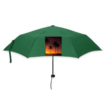 Wunderschöne Sonnenuntergänge: Schönheit der Natur zu sehen - Regenschirm (klein) - Flaschengrün - Vorne
