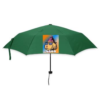 Cooler Hund. Haustiere - Regenschirm (klein) - Flaschengrün - Vorne