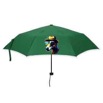 Eil lässiger und Cooler Esel trägt Sonnenbrille - Regenschirm (klein) - Flaschengrün - Vorne
