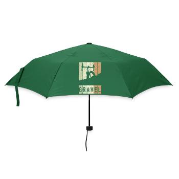 Schotter, Mountainbike, Leidenschaft Radfahren, Radfahrer - Regenschirm (klein) - Flaschengrün - Vorne
