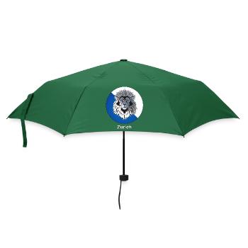 Zuerich Loewe - Regenschirm (klein) - Flaschengrün - Vorne