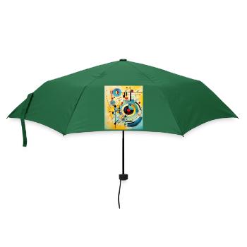 STREET ART ABSTRAKTION - Regenschirm (klein) - Flaschengrün - Vorne