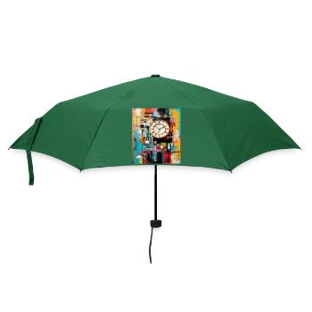 STREET ART FANTASIE - Regenschirm (klein) - Flaschengrün - Vorne