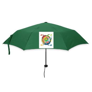 Kreis der Welt - Regenschirm (klein) - Flaschengrün - Vorne