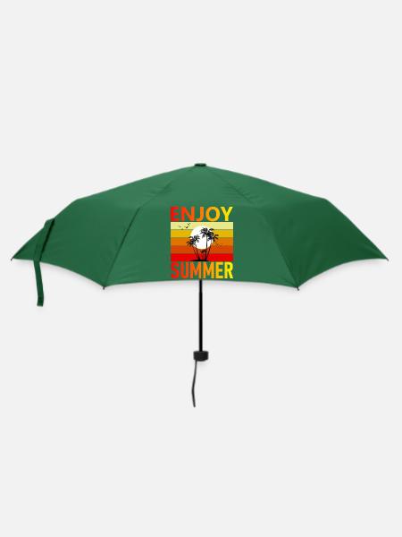 Genießen Sie den Sommer - Regenschirm (klein) - Flaschengrün