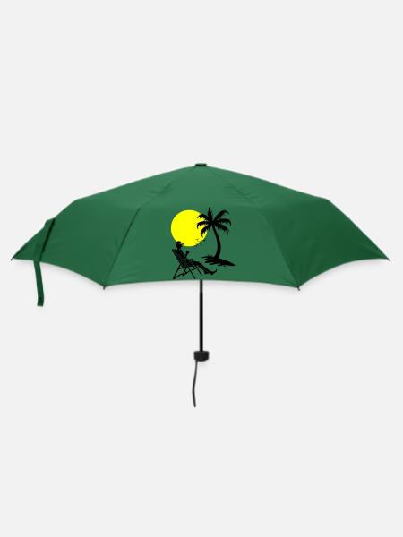 Sommer Relaxen Urlaub - Regenschirm (klein) - Flaschengrün
