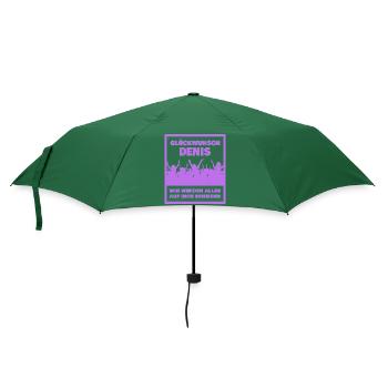 Geschenk für Denis - Regenschirm (klein) - Flaschengrün - Vorne