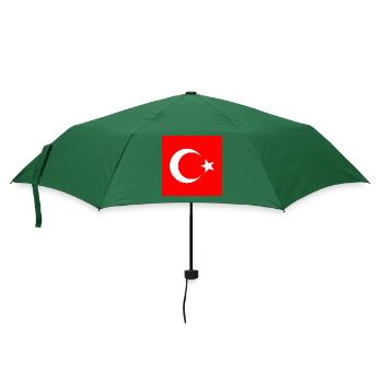 Türkei - Türkische flagge - Regenschirm (klein) - Flaschengrün - Vorne