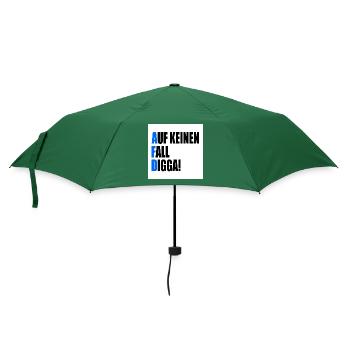 auf keinen fall digga - fuck afd - Regenschirm (klein) - Flaschengrün - Vorne