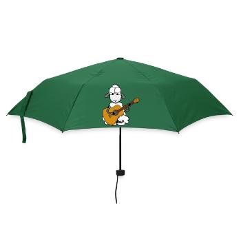 Schaf spielt Gitarre - Regenschirm (klein) - Flaschengrün - Vorne