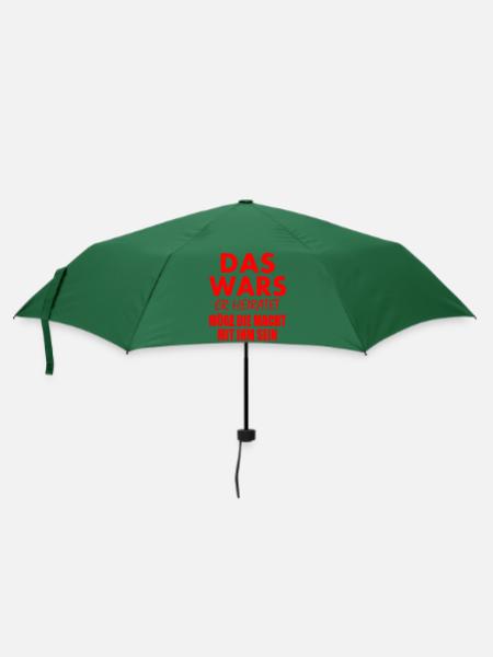 Das wars er heiratet - Regenschirm (klein) - Flaschengrün