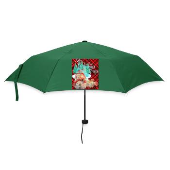 Frohe Feiertage. - Regenschirm (klein) - Flaschengrün - Vorne