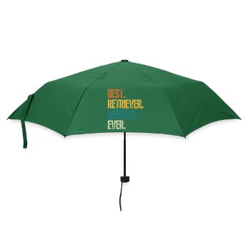 Bester Retriever Hundediener aller Zeiten Distressed Retro - Regenschirm (klein) - Flaschengrün - Vorne